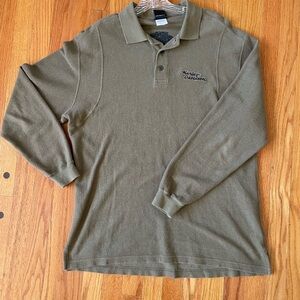 Harley Davidson Men's henley Shirt in Dark Olive- Santa Fe New Mexico